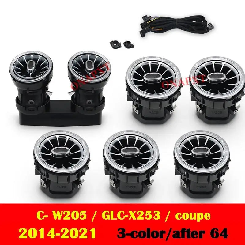 RHD AMbient Light For Benz C/GLC Coupe W205 X253 C43 C63 C200 C180 Decorative LED Strip Light 3D Tweeter Speaker Lamp