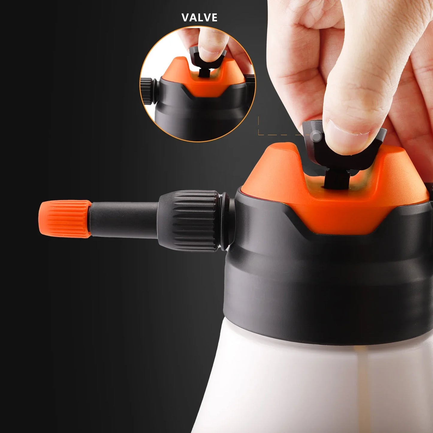 SPTA Cordless Car Wash Sprayer 8.4V 1.8L Foam Spray Special Device Watering Can Manual Pneumatic Corrosion Resistant Acid Alkali power tools
