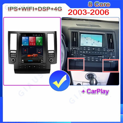 8+256G For Infiniti FX FX35 FX45 2003-2009 Android 12 Car Radio DVD Multimedia Video Player Stereo Auto Navigation GPS 4G WIFI
