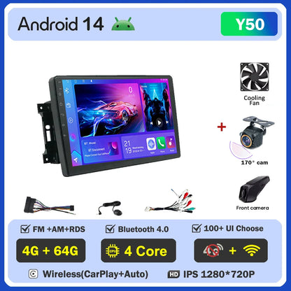 Android Car Radio For Dodge Nitro 2007 - 2011Wireless Carplay Android Auto Car Multimedia Player GPS Navigation DSP RDS BT