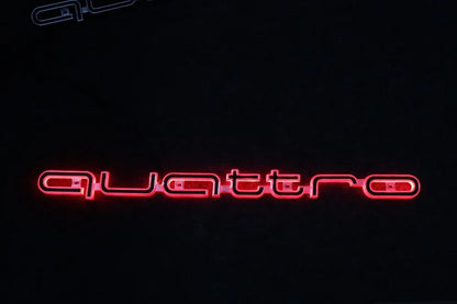 1X Car LED Front Grille Logo Lamp Quattro Logo Light for Audi Quattro A3 A4 A5 A6 A6L A7 A8 Q3 Q5 Q7 S3 S4 S5 RS3 RS4 RS6 Badge