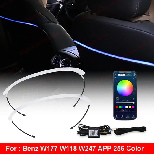 Car Seat Back Ambient Light 256 Colors For Mercedes-Benz W177 CLA GLA W118 W246 GLB B Seat Modified Car Interior APP Control