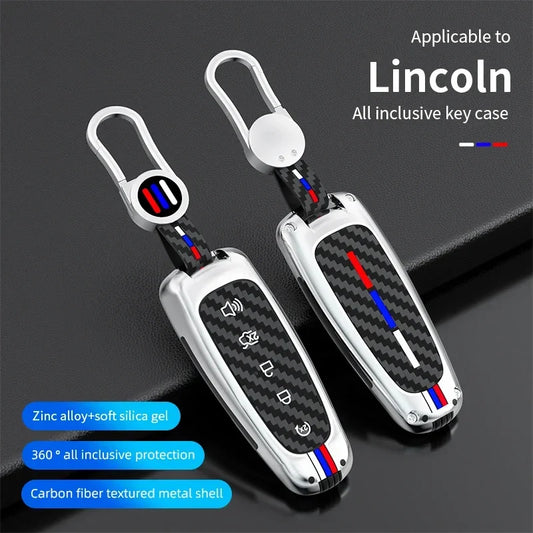 Zinc Alloy Car Key Case Cover for Ford C-Max Edge Escape Expedition Explorer Focus Taurus & Lincoln MKS MKT MKX Navigator