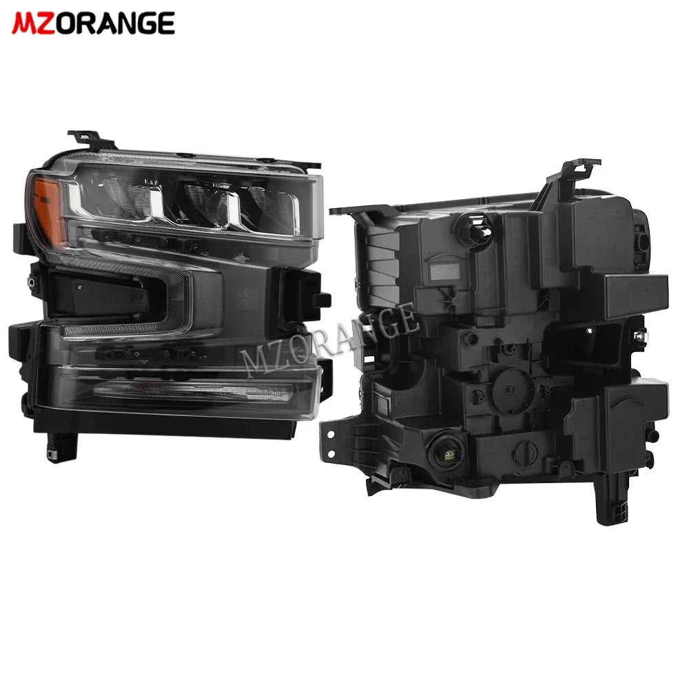 1X Car LED headlight Assembly For Chevrolet Silverado 1500 2019 2020 2021 with Halogen Turn Signal lights LED HEADLIGHTS DRL