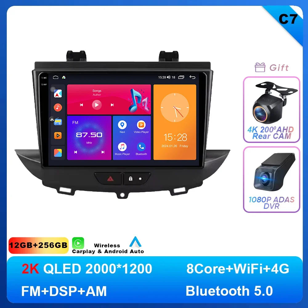 Android 14 Car Radio For Opel Grandland X crossland x 2016-2020 Multimedia Stereo Radio Video Player Carplay autoradio GPS 4G
