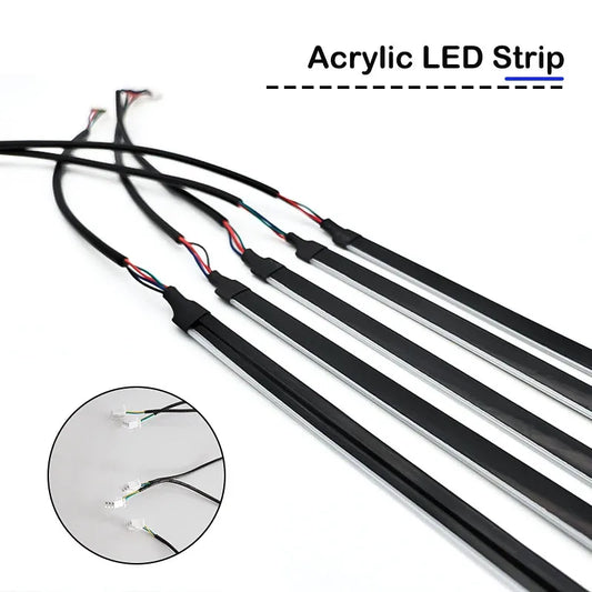 Car Symphony Ambient LED Lamp Strips Remote App Control Auto Interior Accessories 64 RGB Rainbow Atmosphere Acrylic Lights 22in1