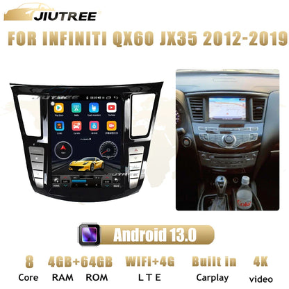 Android 13 For Infiniti QX60 JX35 2013-2020 Car Radio Automotive Multimedia Tesla Screen Car play Auto Bluetooth GPS 4G WIFI DSP