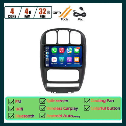 Wireless Carplay Android Auto Screen For Chrysler Voyager Rg Rs Town  & Country Rs 2000-2007 Multimedia Player Stereo Tools 4G