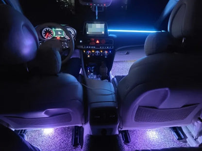 Universal Symphony Car Ambient Lights 64 RGB Car Interior Acrylic Light Guide Fiber Optic Car Decoration Atmosphere Light 18 in1