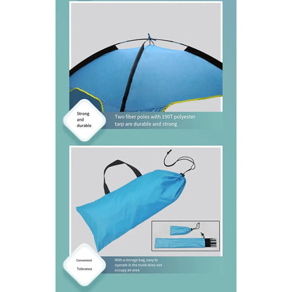 Pop-up Beach Tent, Outdoor Awning Umbrella for Beach, Camping, Party or Picnic, UPF50