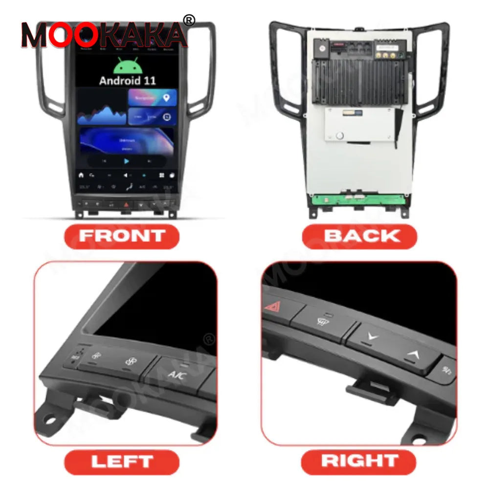 14.4 inch Carplay For Infiniti G37 2007-2013 Android 13 Tesla Style Screen Auto Stereo HeadUnit Car Multimedia Player Radio Tape