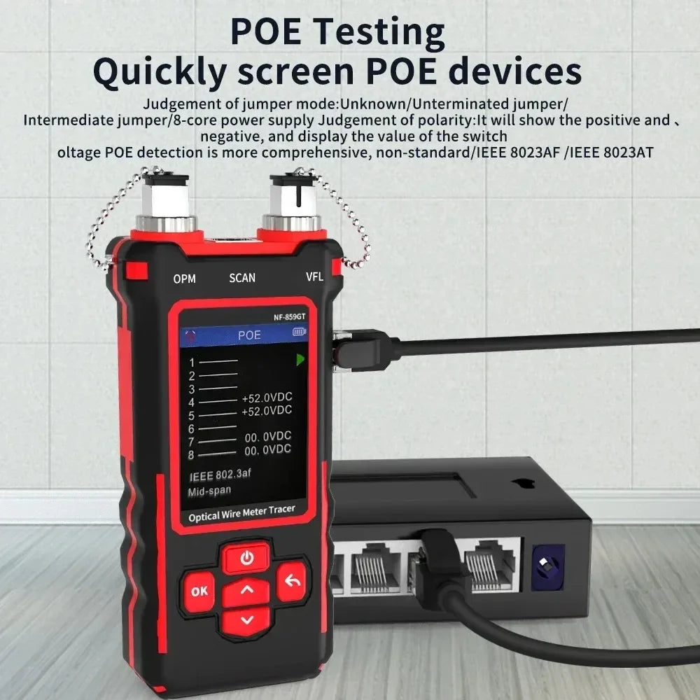 NF-859GT Line Finder Network Cable Length Breakpoint Test Red Light Power Meter Integrated Machine Multi functional Line Finder power tools