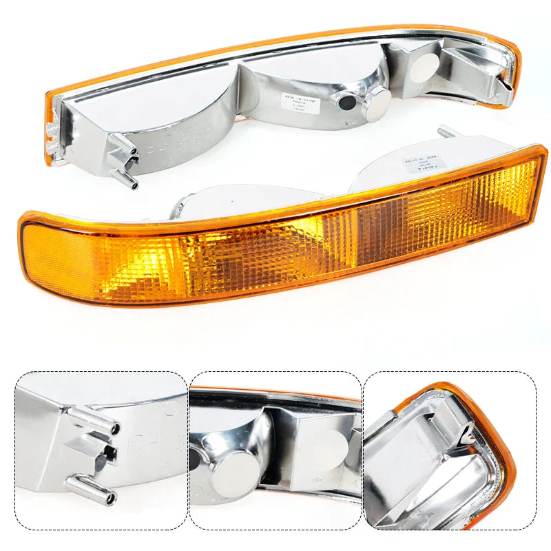 2PCS Front Bumper Light Fog Light Turn Signal Light Car Accessories For GMC Savana Van 1500 2500 2003-2019 GM2520188 GM2521188