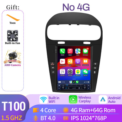 9.7 inch For Dodge Journey Fiat Freemont 2012-2014 Android 14.0 Car Radio Multimedia Navigation Wireless Carplay QLED Screen