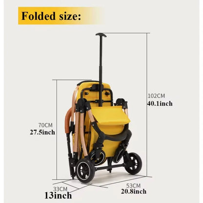2 in1 Pet Stroller for Medium/Large Dog/Cat One Click Folding Portable Dog Bassinet Detachable Pet Trolly Cart with Canopy Brake
