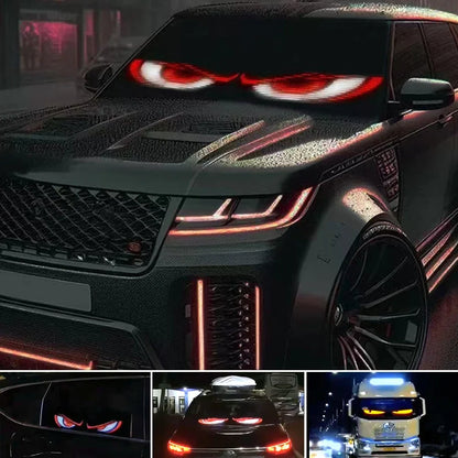 1/2PCS Demon Eyes Car Soft Screen LED Pixel Panel Light DIY Programmable Flexible Decoraive Light For Car Truck Board Windshield