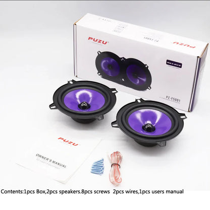 2pcs 5 Inch 80W Full Range Frequency Car Audio Speaker Heavy Mid-bass Ultra-thin Modified Speaker  Non-destructive Installation