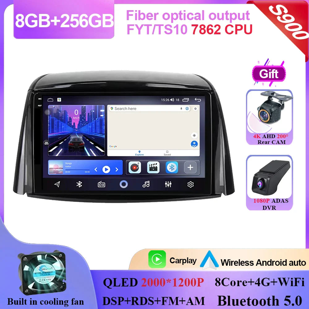 For Renault Koleos 2008 - 2016 Android Car Stereo Unit Multimedia Radio Video Player GPS Wireless Carplay Android Auto No 2din