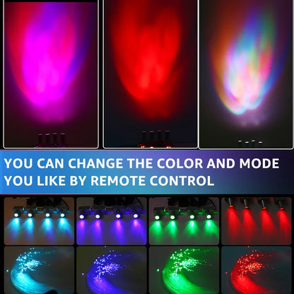 16W 4-Head Starry Sky Lamp Split Machine 840Pcs Fiber Optic RGBW Meteor Headliner Car Roof Starlight  APP/RF Remote Music Mode