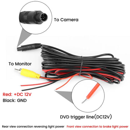GreenYi 360° Adjustable AHD1080P Car Rear View Camera Mini Side/Front/Backup 170° Fisheye Vehicle Night Vision Reverse Universal
