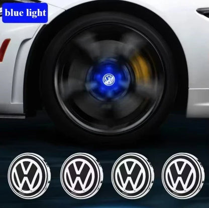For Volkswagen wheel hub LED light caps floating luminous wheel hub covers suitable for Golf 4/6/7 Touran Passat Tiguan Polo