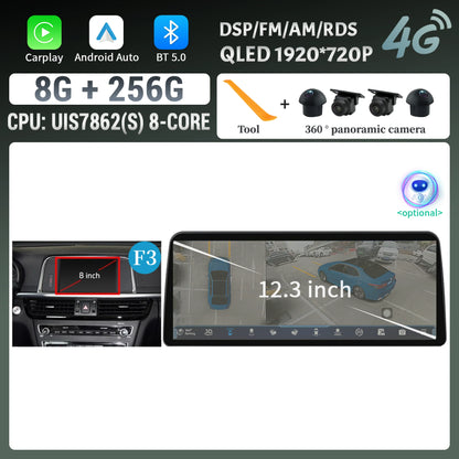 12.3inch Android 14 For KIA K5 Optima 2015 2016 2017 2018 2019 Car Radio Multimedia Navigation GPS Carplay Stereo Touch Screen