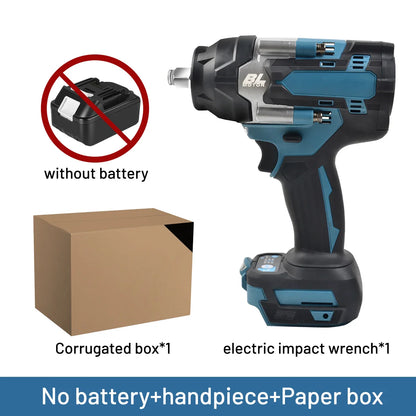 1200N.M Torque Brushless Electric Impact Wrench 1/2 inch Cordless Wrench Screwdriver Power Tools for Makita 18V Battery power tools