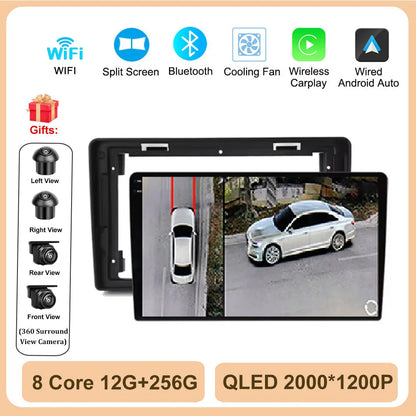 Car radio Android Auto Wireless Carplay For Citroen C2 C3 2001 2002 2003 - 2010 Multimedia Player GPS Navigation 4G Touch Screen