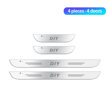 For Fiat 500 500C 2012 500X 500L Abarth 695 Car Door Sill Light Customized Logo LED Welcome Threshold Pedal Lamp Accessories