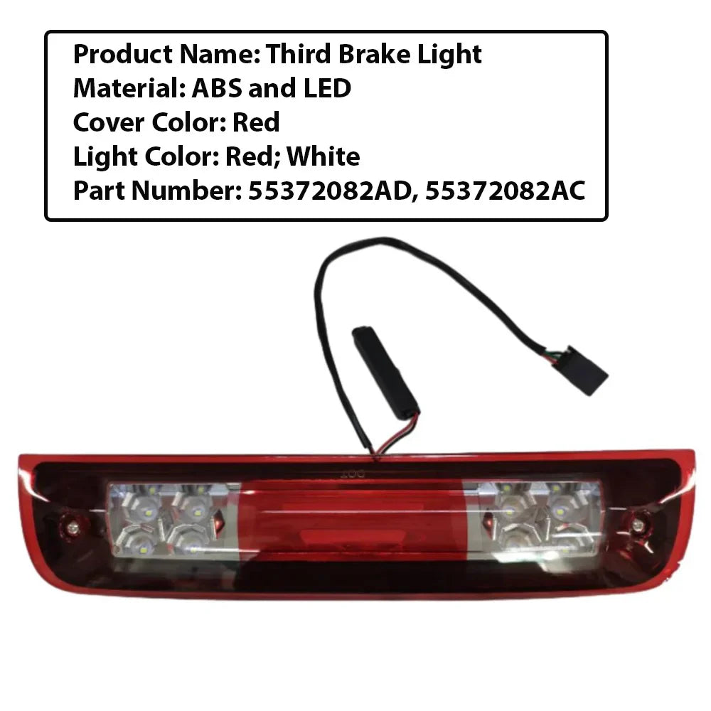 LED Third White Cargo Tail Lamp 3RD Rear Red Brake Light Compatible with 2009-2018 DO-DGE RAM 1500 2500 3500