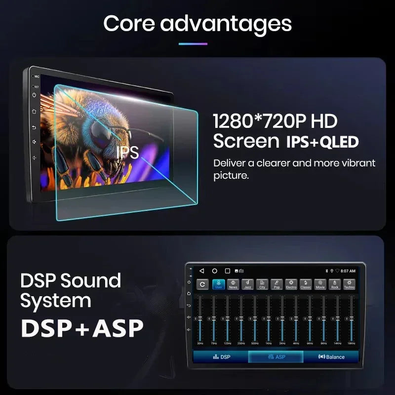 Android 13 4 Core 4G 64G Multimedia Car Radio Carplay Auto Player GPS Navigation for Toyota Hyundai Nissan Kia LADA  9 10 inch