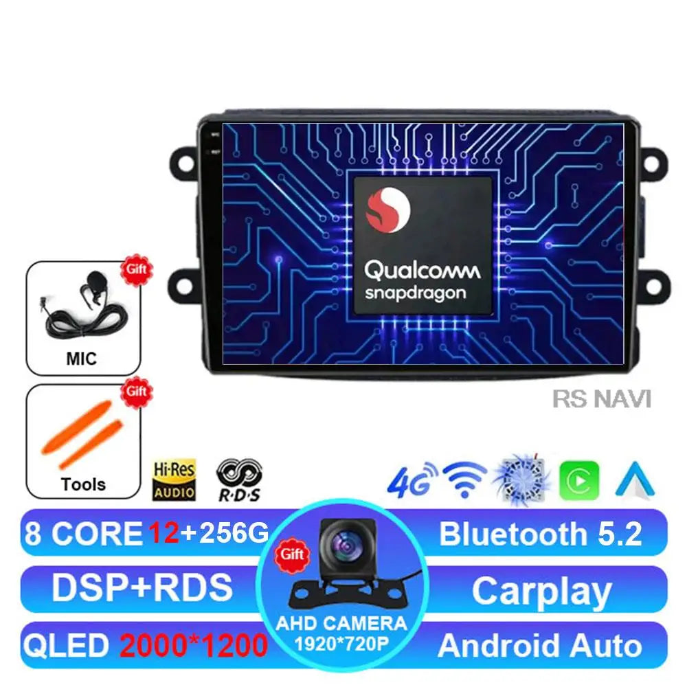 Android 14 For Renault Dacia LOGAN sandero Duster Lodgy Lada Xray Captur Dokker Car Radio Multimedia Navigation Video Player GPS