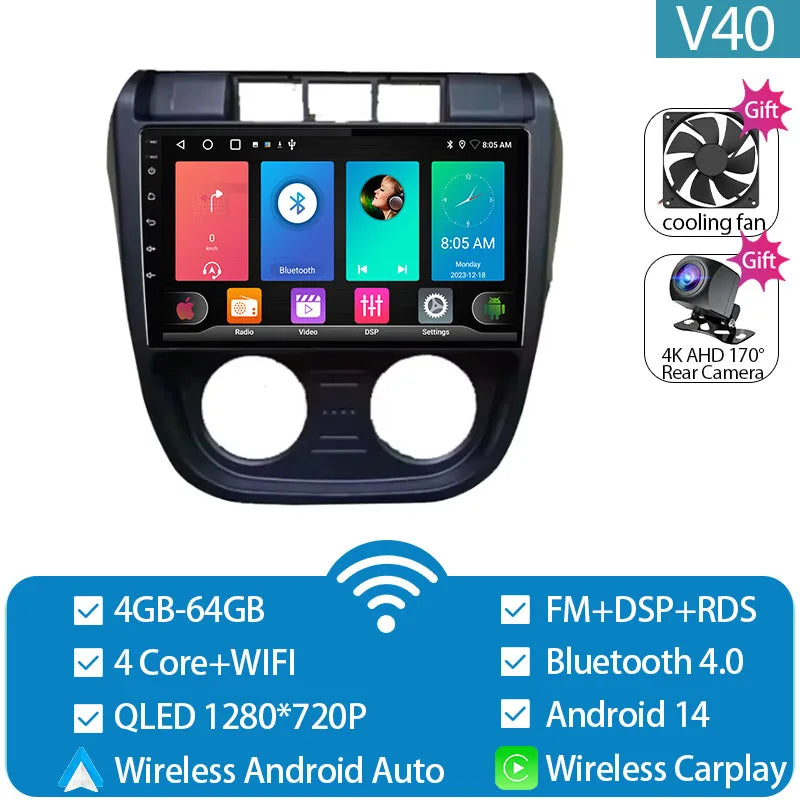 Android 14 Stereo Car Radio For VOLKSWAGEN Crossfox 2003-2009 Multimedia Video Player 4G GPS Android Auto CarPlay DSP No 2 Din