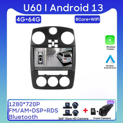 Android Radio For Chrysler PT Cruiser 2007-2009 Stereo Head Unit GPS Navigation Multimedia Player Mirror Link Carplay 8 Core 5G