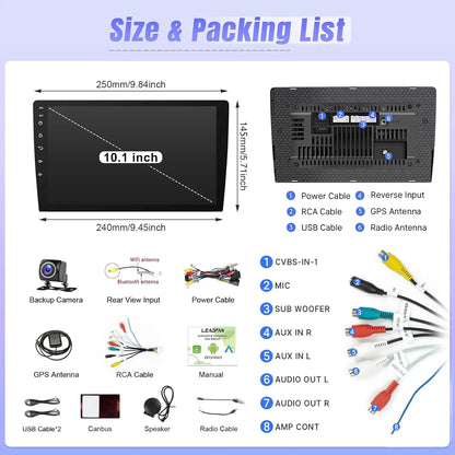 10.1 Inch Touchscreen Wireless Car Radio Stereo for Chevy Chevrolet Silverado 2007-2013 Tahoe GMC Sierra Yukon with Backup Camer