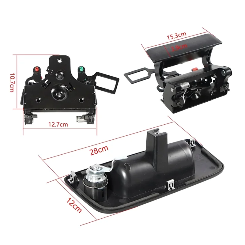 Pickup Truck Tailgate Handle Lock Kit With Key For 07-14  Silverado And GMC Sierra 1500 2500 3500 HD Car Accessories