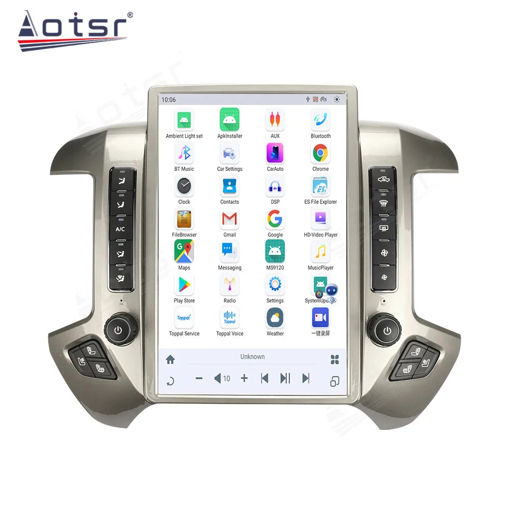 For Chevrolet Silverado 2013-2019 GMC SIERRA 2014-2020 audio 2 din android receiver tesla style auto multimedia DVD play GPS