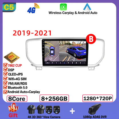 Android  For KIA Sportage 4 2016-2018 2019-2021 Multimedia Video Player Navigation GPS Stereo Wireless Carplay DSP WIFI NO 2DIN