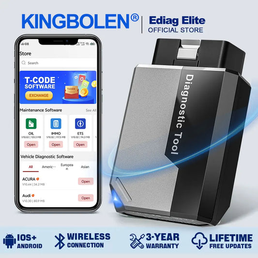 EDIAG Elite Professional Car Diagnostic Tool, OBD2 Scanner for 15000+ Vehicles ECU Coding, ABS/SRS Reset Lifetime Free in stock