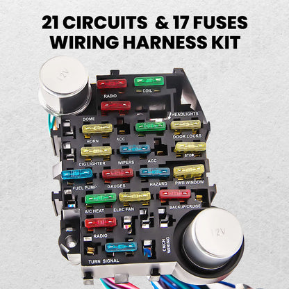 21 Circuit Wiring Harness Street Rod Rod Universal Wire Kit for CHEVY Kit new For Holden for Ford for GMC