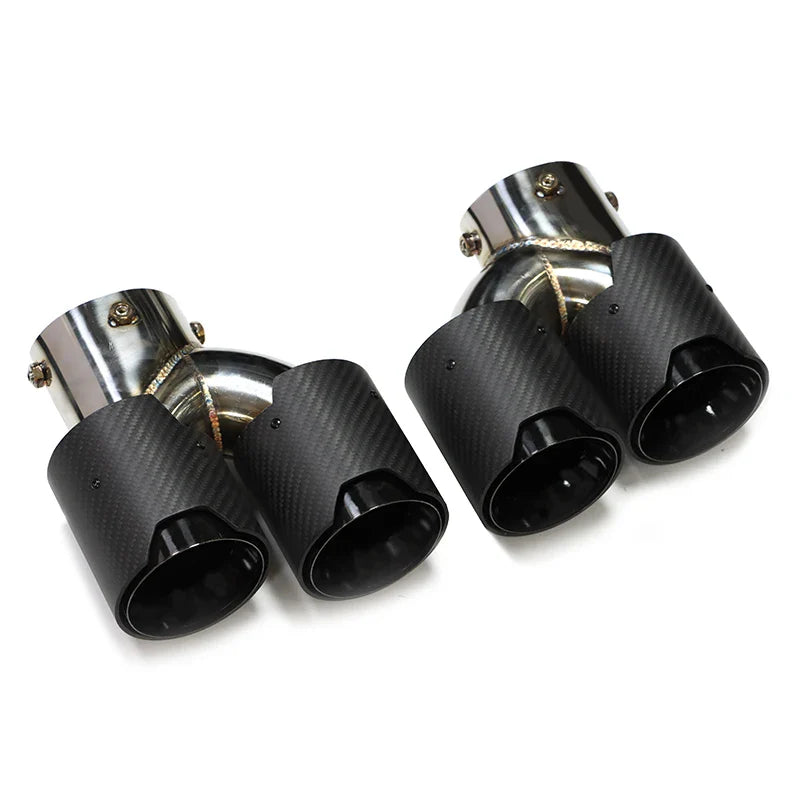 For BMW G20 G21 M340i G42 440i G22 M240i Dual Four Out M Exhaust Carbon Fiber Muffler Tip Exhaust System Nozzle Tailpipe 2020+