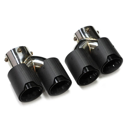 For BMW G20 G21 M340i G42 440i G22 M240i Dual Four Out M Exhaust Carbon Fiber Muffler Tip Exhaust System Nozzle Tailpipe 2020+