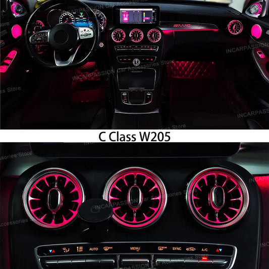 Upgrade LED Turbine Nozzle Ambient Light for Mercedes Benz W213/W205/X253/W222/W223/W206 C/E/GLC/S-Class Air Vents