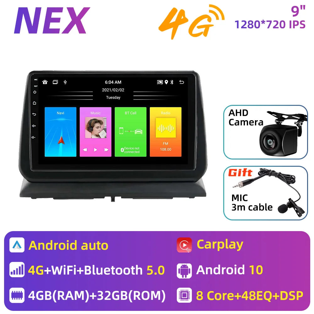 2 Din Android Car Radio for Dodge Nitro 2007-2011 Stereo Carplay Car Multimedia Player GPS Navigation Autoradio Head Unit Auto