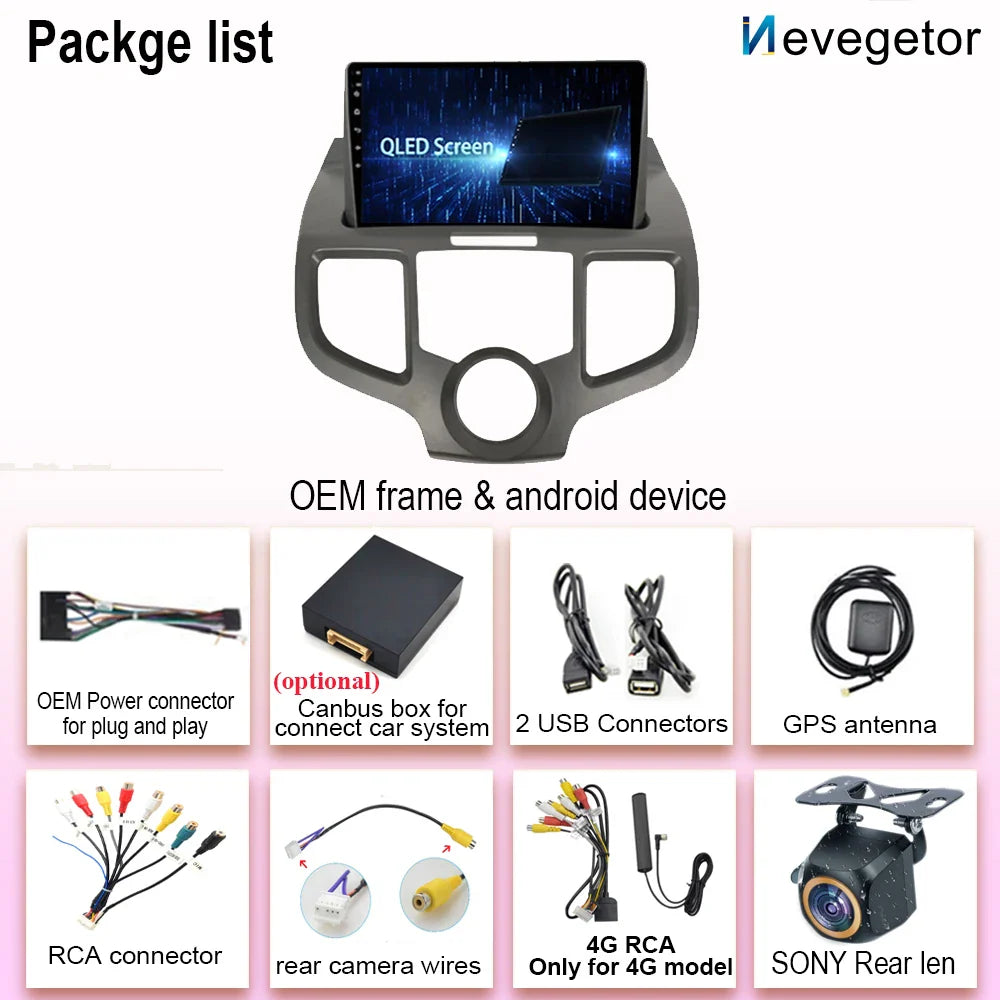 8G+256G For Honda Odyssey RB1 2004 - 2008 Android 14 Car Radio Auto Multimedia Video Player Navigation Stereo GPS DSP No 2 Din