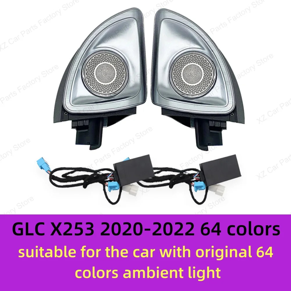 64 Colors 4D rotating Tweeter Speaker Ambient Light For Mercedes-Benz 4D Speaker W213 W205 W206 W223 W222 X254 C/E/S-Class Car