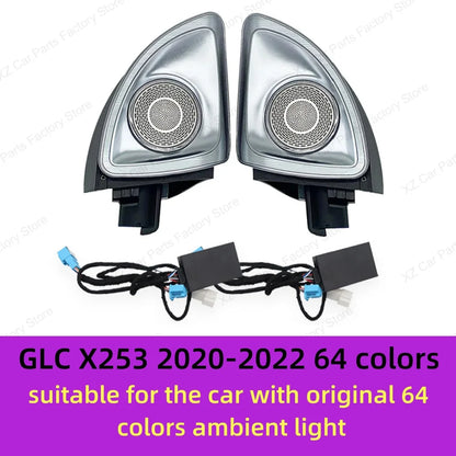 64 Colors 4D rotating Tweeter Speaker Ambient Light For Mercedes-Benz 4D Speaker W213 W205 W206 W223 W222 X254 C/E/S-Class Car
