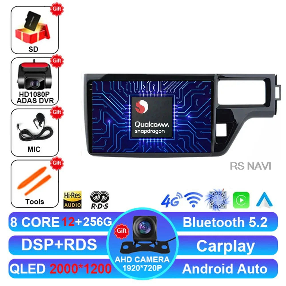 Android 14 Car Radio For Honda Stepwgn 5 2015 - 2021 4G LTE DSP Navigation BT Viedo Player DVD Wireless Carplay Auto 2 DIN GPS