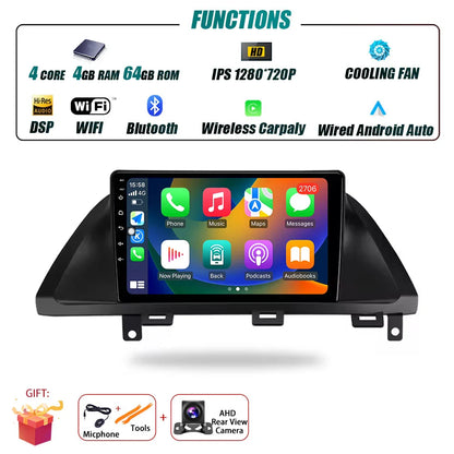 Car Radio For Honda Odyssey 2005 - 2010 Multimedia Stereo Video Player Navigation GPS Carplay 4G WIFI Android Auto 360 Camera BT