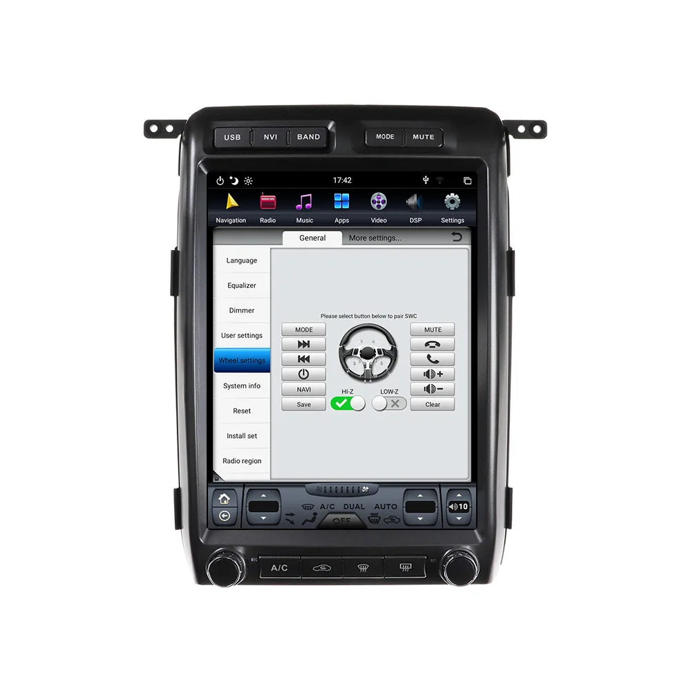13'' Car Multimedia Player Stereo GPS Radio Navigation Android 11 Tesla Screen for Ford Lobo Raptor F-150 F150 Lincoln Mark LT
